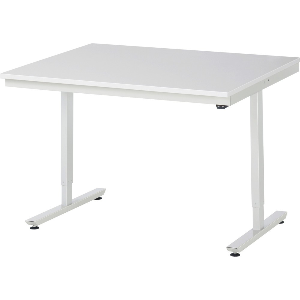 Produktabbildung Nr. 1: RAU elektrisch höhenverstellbarer Werktisch Serie adlatus 150, HxBxT 720-1.120 x 1.250 x 1.000 mm, Arbeitsplatte EGB-Melamin-Belag