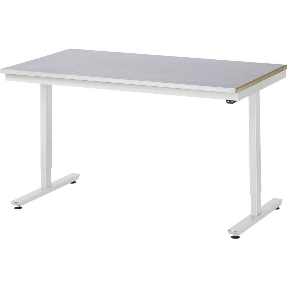 Produktabbildung Nr. 1: RAU elektrisch höhenverstellbarer Werktisch Serie adlatus 150, HxBxT 720-1.120 x 1.500 x 800 mm, Arbeitsplatte Stahlblech-Belag