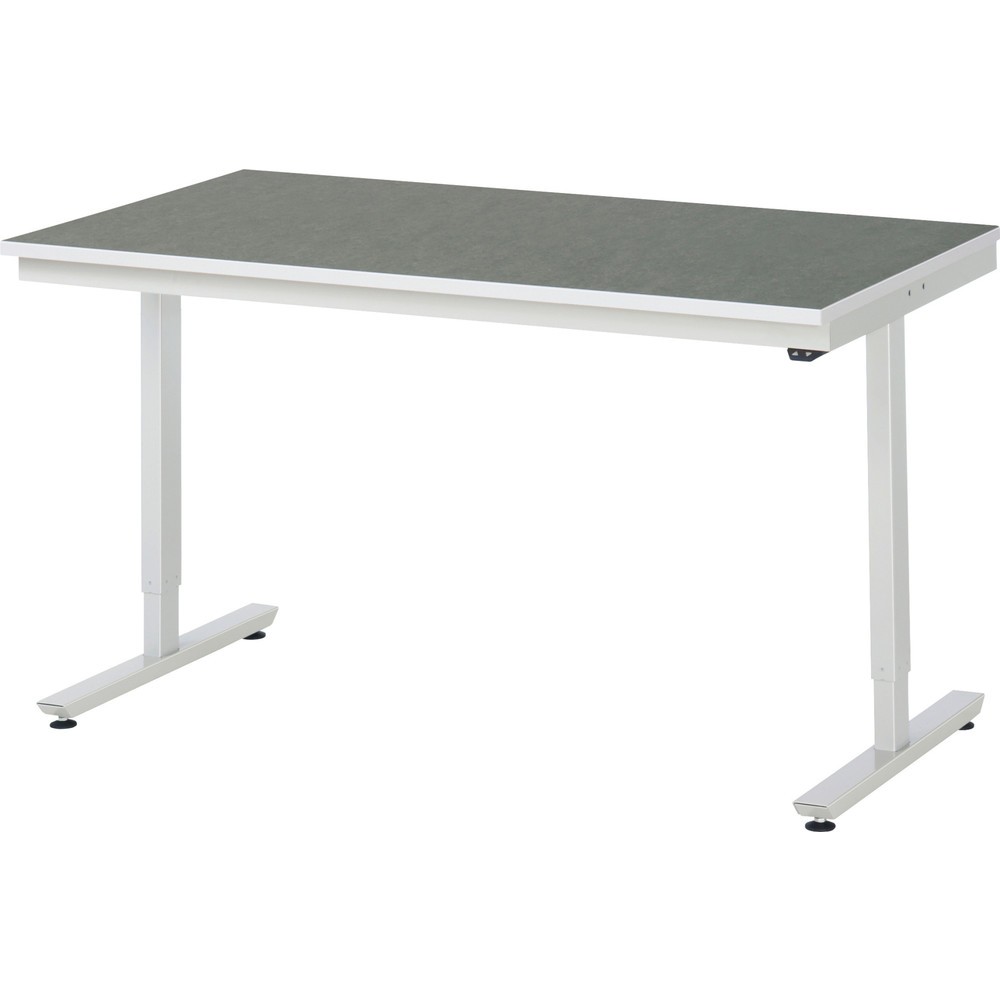 Produktabbildung Nr. 1: RAU elektrisch höhenverstellbarer Werktisch Serie adlatus 150, HxBxT 720-1.120 x 1.500 x 800 mm, Arbeitsplatte Universal-/Linoleum-Belag