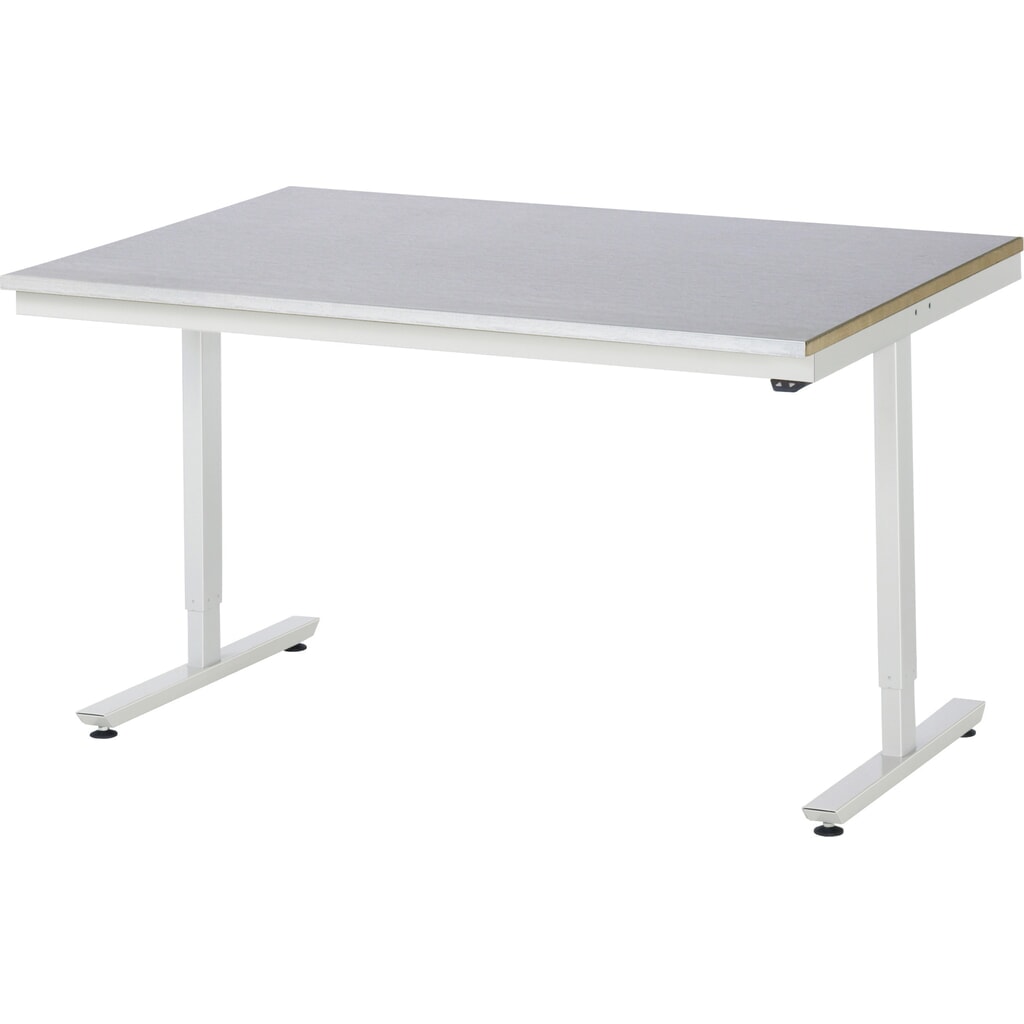 Produktabbildung: RAU elektrisch höhenverstellbarer Werktisch Serie adlatus 150, HxBxT 720-1.120 x 1.500 x 1.000 mm, Arbeitsplatte Stahlblech-Belag