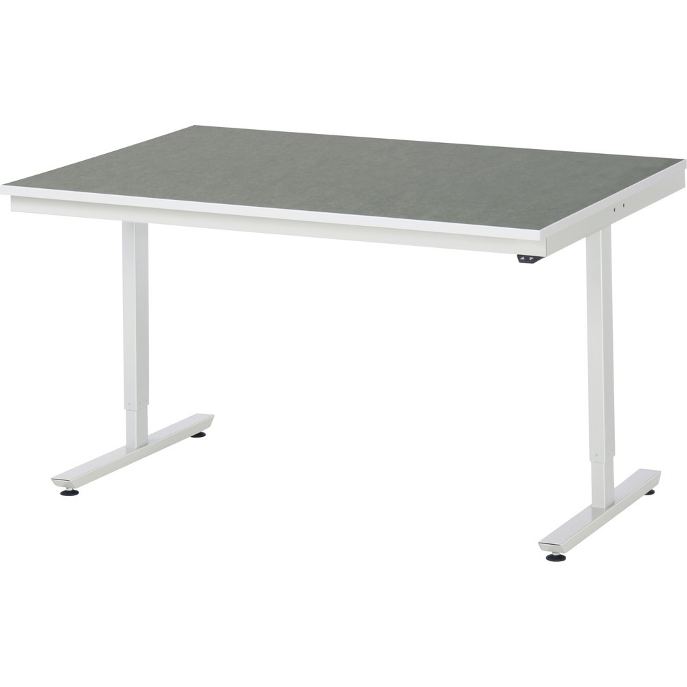 Produktabbildung Nr. 1: RAU elektrisch höhenverstellbarer Werktisch Serie adlatus 150, HxBxT 720-1.120 x 1.500 x 1.000 mm, Arbeitsplatte Universal-/Linoleum-Belag