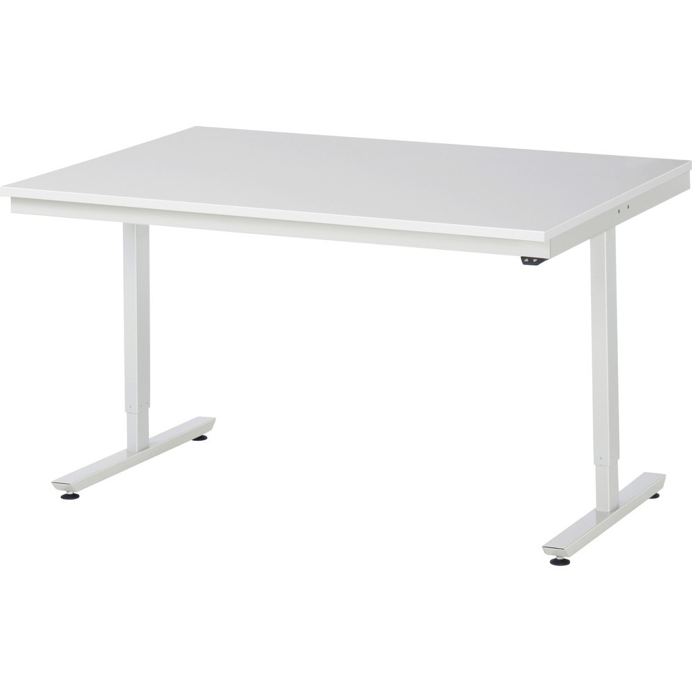 Produktabbildung Nr. 1: RAU elektrisch höhenverstellbarer Werktisch Serie adlatus 150, HxBxT 720-1.120 x 1.500 x 1.000 mm, Arbeitsplatte EGB-Melamin-Belag