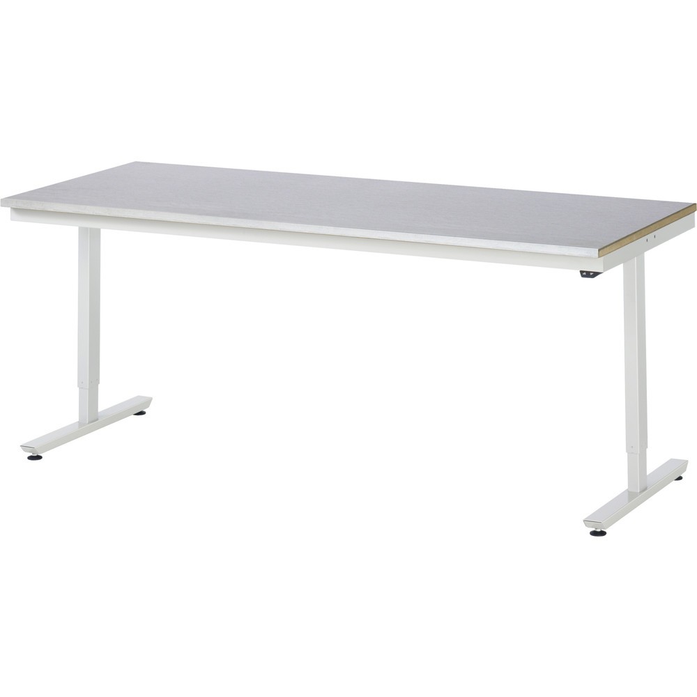 Produktabbildung Nr. 1: RAU elektrisch höhenverstellbarer Werktisch Serie adlatus 150, HxBxT 720-1.120 x 2.000 x 800 mm, Arbeitsplatte Stahlblech-Belag