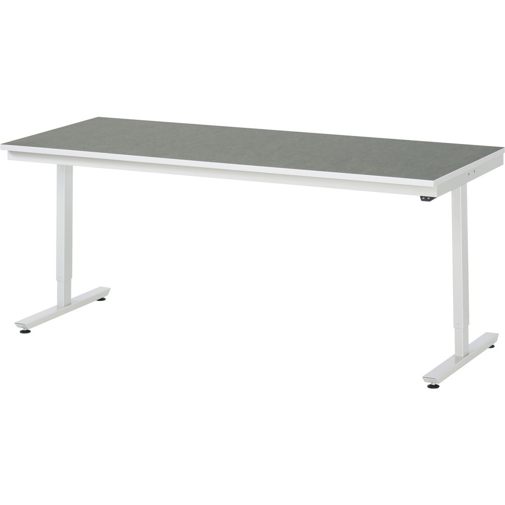 Produktabbildung Nr. 1: RAU elektrisch höhenverstellbarer Werktisch Serie adlatus 150, HxBxT 720-1.120 x 2.000 x 800 mm, Arbeitsplatte Universal-/Linoleum-Belag