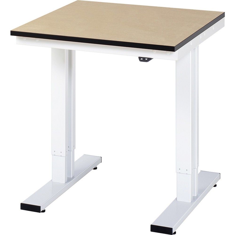 Produktabbildung: RAU elektrisch höhenverstellbarer Werktisch Serie adlatus 300, HxBxT 720-1.120 x 750 x 800 mm, MDF Arbeitsplatte