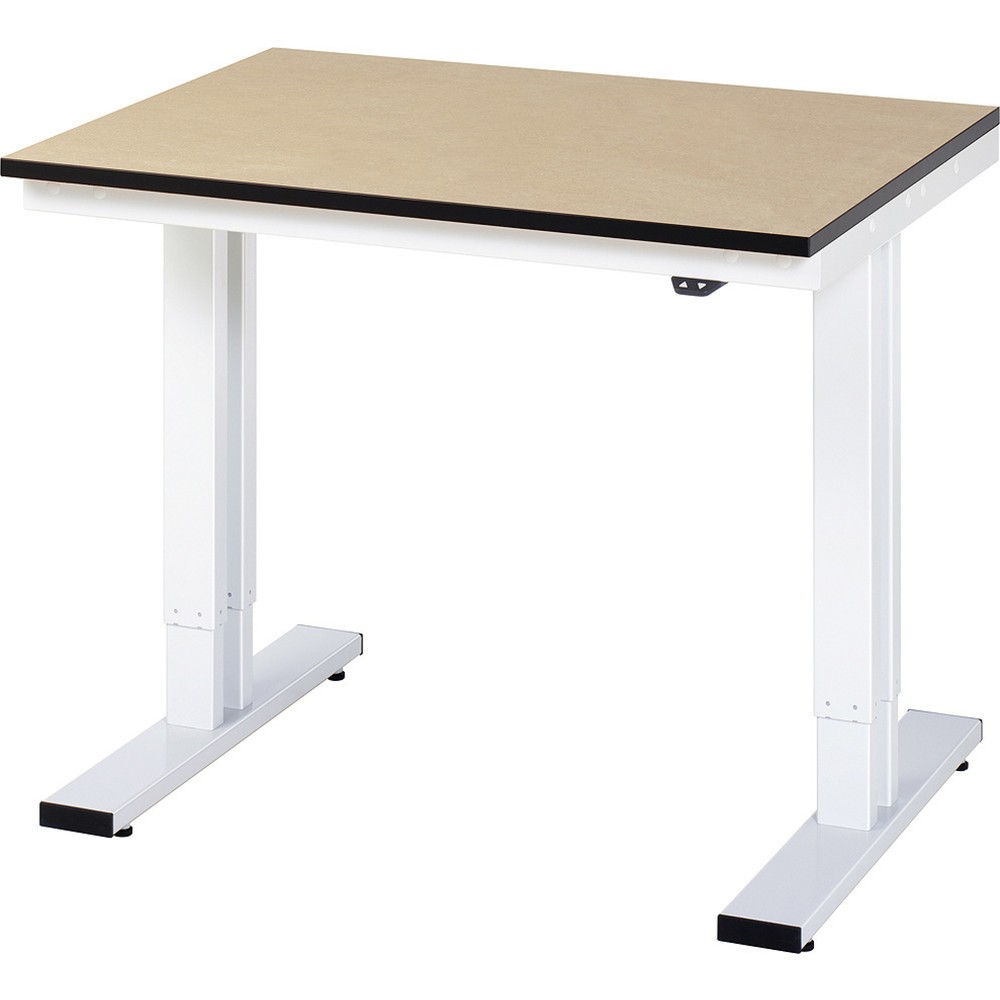Produktabbildung: RAU elektrisch höhenverstellbarer Werktisch Serie adlatus 300, HxBxT 720-1.120 x 1.000 x 800 mm, MDF Arbeitsplatte