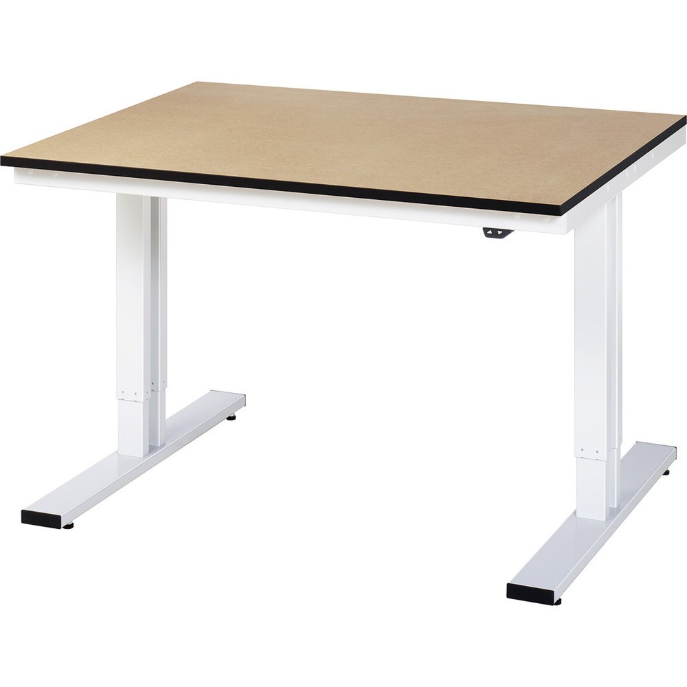 Produktabbildung: RAU elektrisch höhenverstellbarer Werktisch Serie adlatus 300, HxBxT 720-1.120 x 1.250 x 1.000 mm, MDF Arbeitsplatte