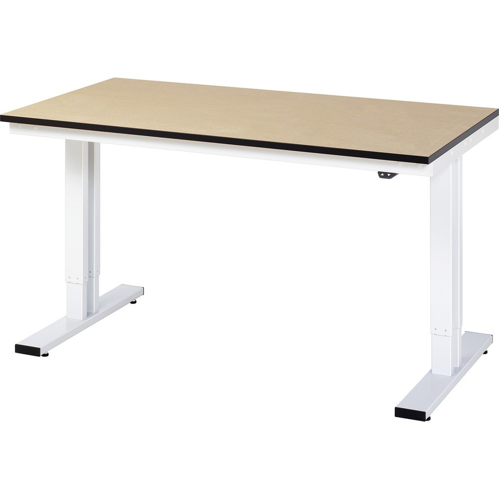 Produktabbildung: RAU elektrisch höhenverstellbarer Werktisch Serie adlatus 300, HxBxT 720-1.120 x 1.500 x 800 mm, MDF Arbeitsplatte