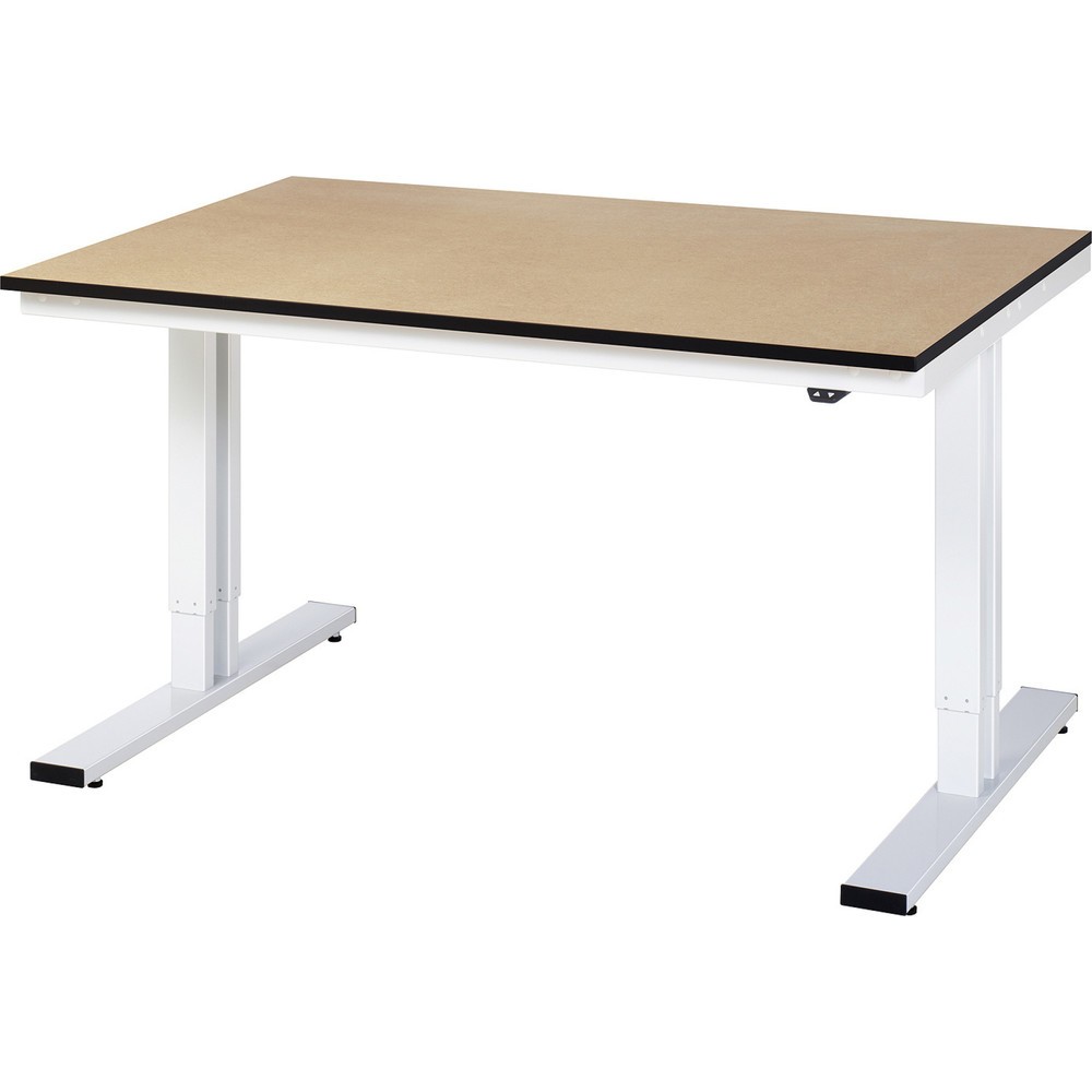 Produktabbildung: RAU elektrisch höhenverstellbarer Werktisch Serie adlatus 300, HxBxT 720-1.120 x 1.500 x 1.000 mm, MDF Arbeitsplatte