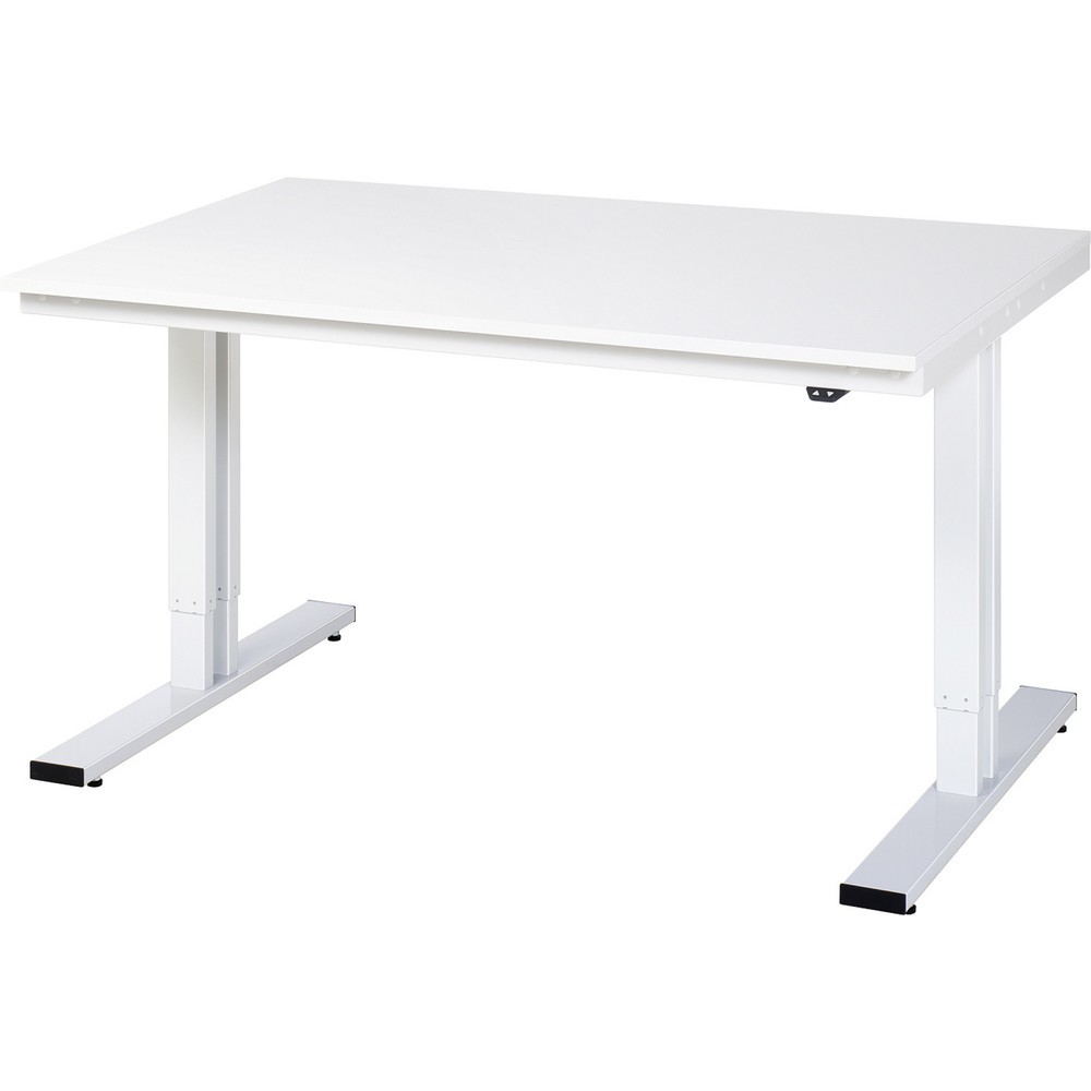 Produktabbildung: RAU elektrisch höhenverstellbarer Werktisch Serie adlatus 300, HxBxT 720-1.120 x 1.500 x 1.000 mm, melaminharzbeschichtete Arbeitsplatte