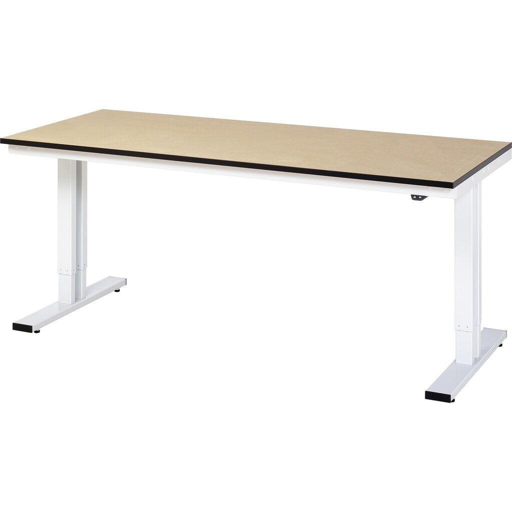Produktabbildung: RAU elektrisch höhenverstellbarer Werktisch Serie adlatus 300, HxBxT 720-1.120 x 2.000 x 800 mm, MDF Arbeitsplatte