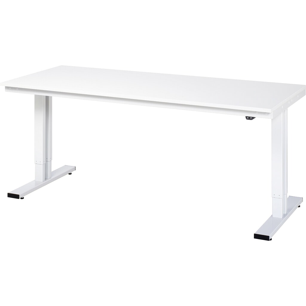 RAU elektrisch höhenverstellbarer Werktisch Serie adlatus 300, HxBxT 720-1.120 x 2.000 x 800 mm, melaminharzbeschichtete EGB-Arbeitsplatte Produktabbildung: RAU elektrisch höhenverstellbarer Werktisch Serie adlatus 300, HxBxT 720-1.120 x 2.000 x 800 mm, melaminharzbeschichtete EGB-Arbeitsplatte