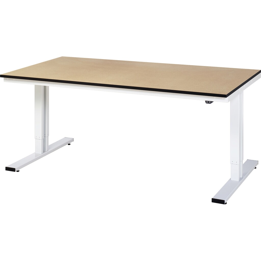 RAU elektrisch höhenverstellbarer Werktisch Serie adlatus 300, HxBxT 720-1.120 x 2.000 x 1.000 mm, MDF Arbeitsplatte Produktabbildung: RAU elektrisch höhenverstellbarer Werktisch Serie adlatus 300, HxBxT 720-1.120 x 2.000 x 1.000 mm, MDF Arbeitsplatte