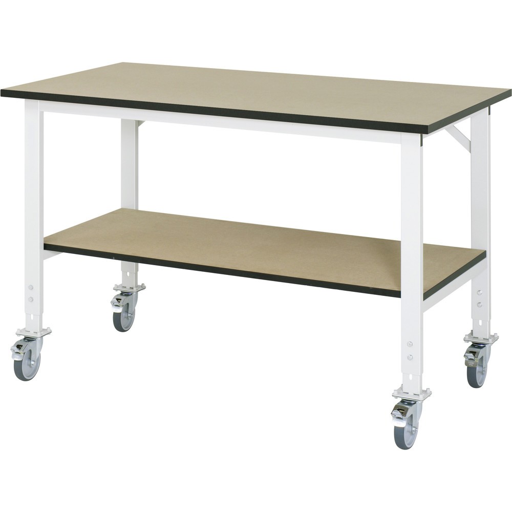 Produktabbildung Nr. 1: RAU höhenverstellbarer, mobiler Werktisch Serie TOM, HxBxT 760-1.080 x 1.500 x 800 mm, MDF Arbeitsplatte