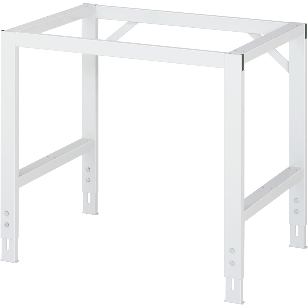 Produktabbildung Nr. 2: RAU höhenverstellbarer Werktisch Serie TOM, HxBxT 760-1.080 x 1.000 x 1.000 mm, Arbeitsplatte Edelstahlblech-Belag
