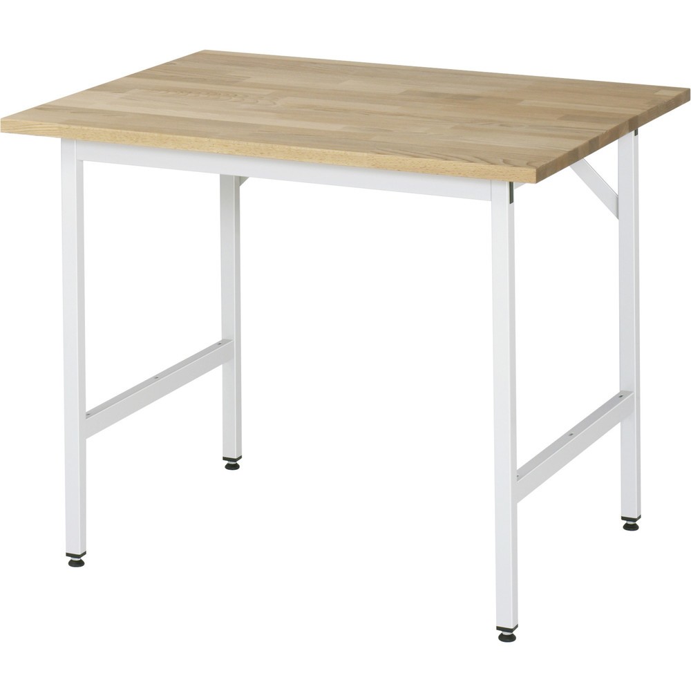 Produktabbildung Nr. 1: RAU höhenverstellbarer Werktisch Serie JERRY, HxBxT 800-850 x 1.000 x 800 mm, Arbeitsplatte Buche-Massiv