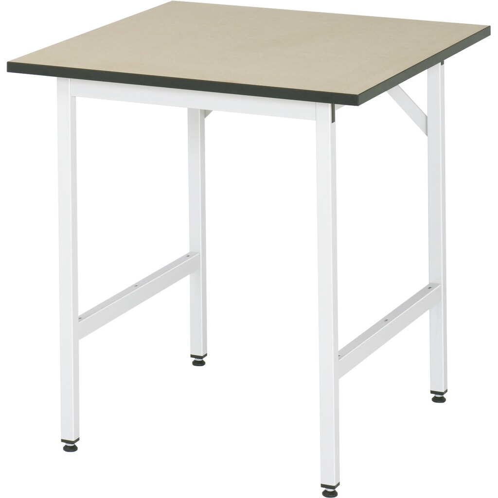 Produktabbildung: RAU höhenverstellbarer Werktisch Serie JERRY, HxBxT 800-850 x 750 x 800 mm, MDF Arbeitsplatte