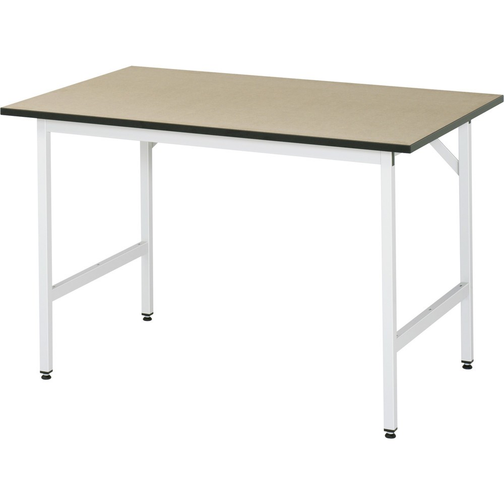 Produktabbildung: RAU höhenverstellbarer Werktisch Serie JERRY, HxBxT 800-850 x 1.250 x 800 mm, MDF Arbeitsplatte
