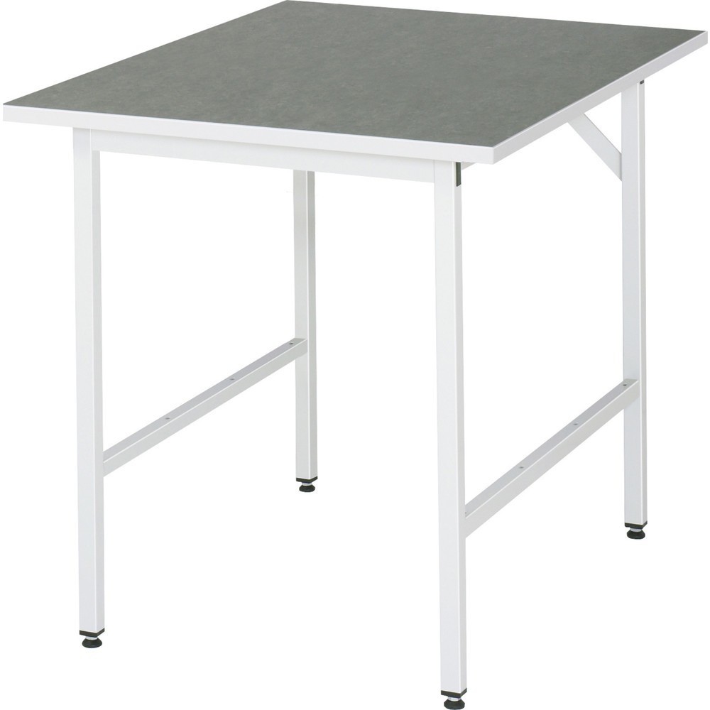 Produktabbildung: RAU höhenverstellbarer Werktisch Serie JERRY, HxBxT 800-850 x 750 x 1.000 mm, Arbeitsplatte Universal-/Linoleum-Belag