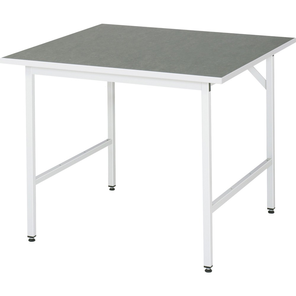 Produktabbildung: RAU höhenverstellbarer Werktisch Serie JERRY, HxBxT 800-850 x 1.000 x 1.000 mm, Arbeitsplatte Universal-/Linoleum-Belag
