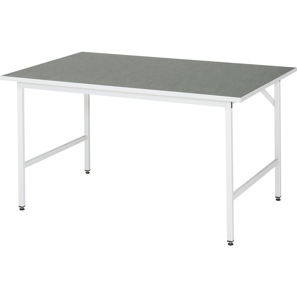 Produktabbildung Nr. 1: RAU höhenverstellbarer Werktisch Serie JERRY, HxBxT 800-850 x 1.500 x 1.000 mm, Arbeitsplatte Universal-/Linoleum-Belag