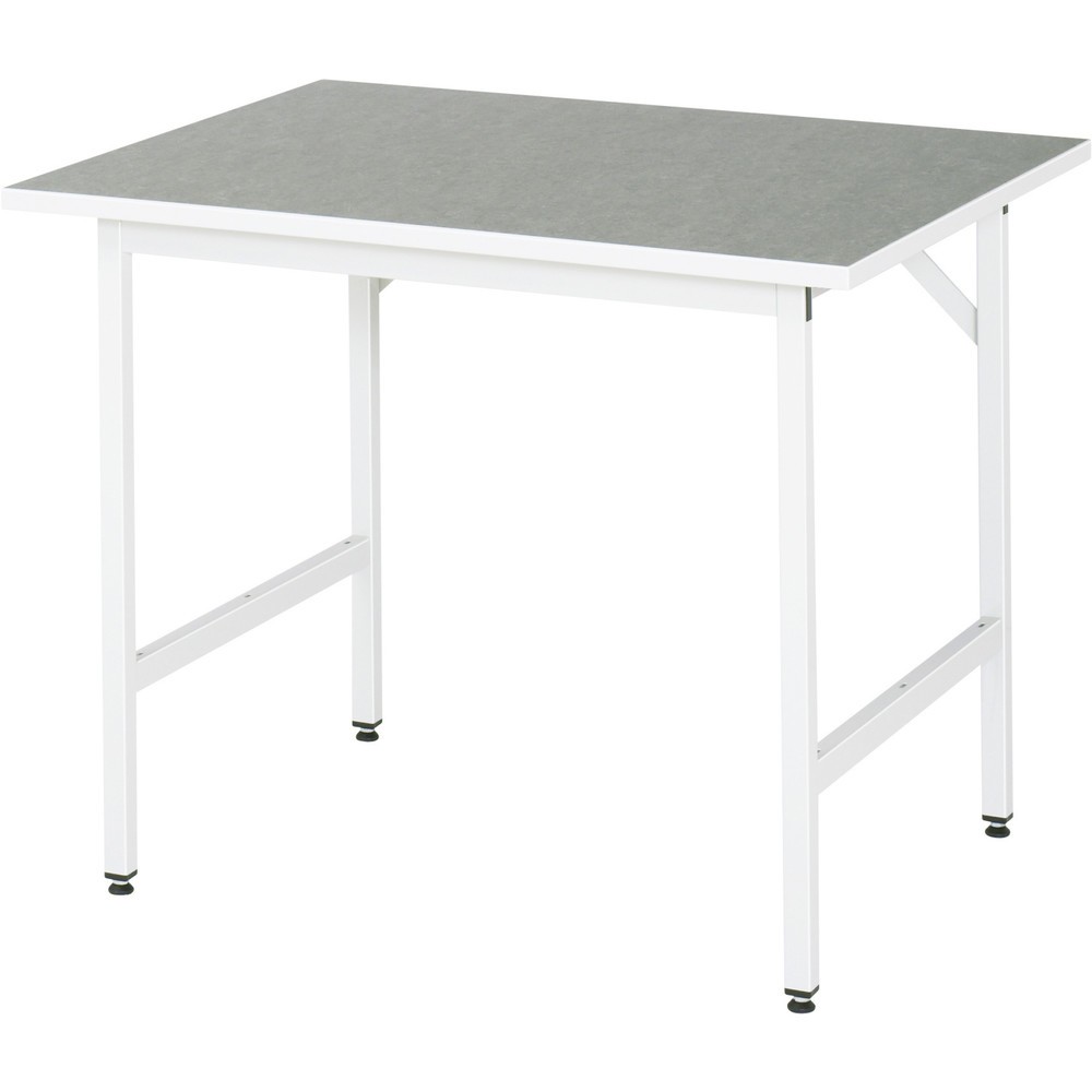 Produktabbildung: RAU höhenverstellbarer Werktisch Serie JERRY, HxBxT 800-850 x 1.000 x 800 mm, Arbeitsplatte Universal-/Linoleum-Belag
