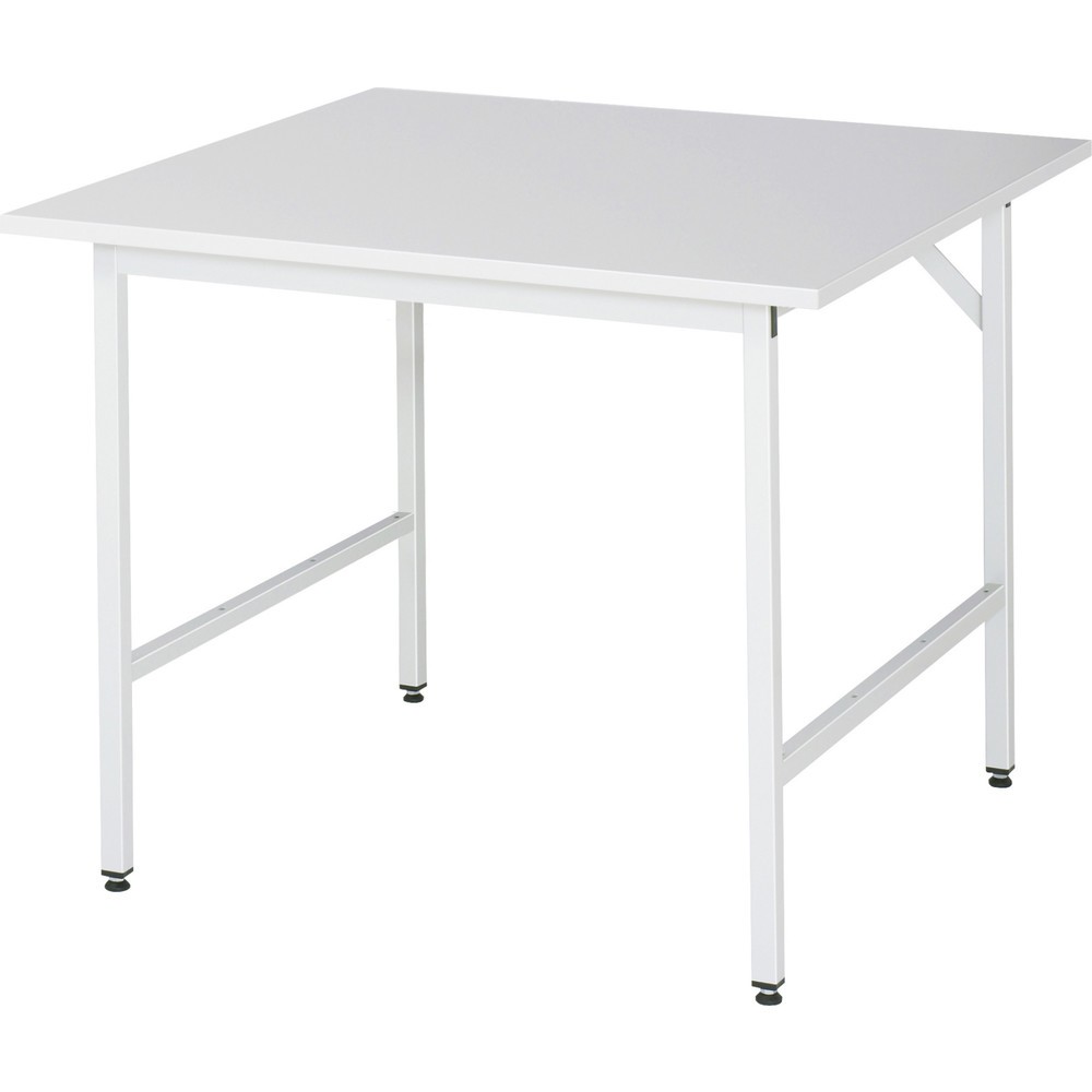 Produktabbildung: RAU höhenverstellbarer Werktisch Serie JERRY, HxBxT 800-850 x 1.000 x 1.000 mm, Arbeitsplatte EGB-Melamin-Belag