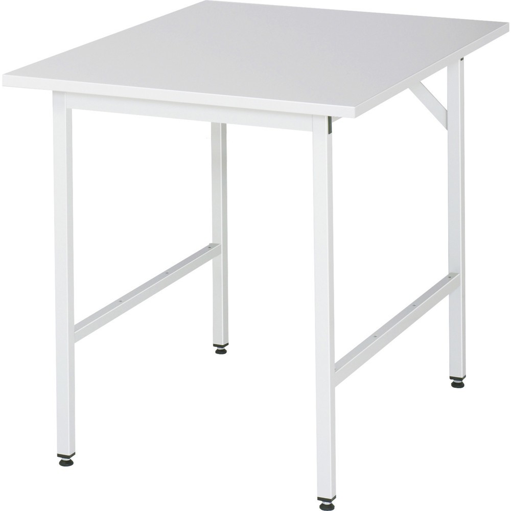 Produktabbildung: RAU höhenverstellbarer Werktisch Serie JERRY, HxBxT 800-850 x 750 x 1.000 mm, Arbeitsplatte EGB-Melamin-Belag