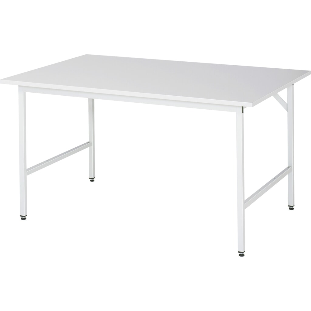 RAU höhenverstellbarer Werktisch Serie JERRY, HxBxT 800-850 x 1.500 x 1.000 mm, Arbeitsplatte Melamin-Belag Produktabbildung: RAU höhenverstellbarer Werktisch Serie JERRY, HxBxT 800-850 x 1.500 x 1.000 mm, Arbeitsplatte Melamin-Belag