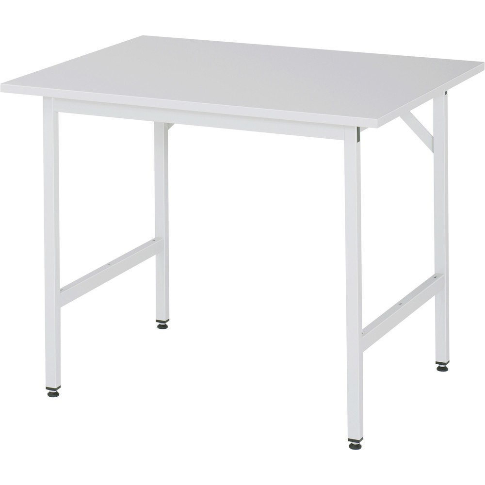 Produktabbildung: RAU höhenverstellbarer Werktisch Serie JERRY, HxBxT 800-850 x 1.000 x 800 mm, Arbeitsplatte Melamin-Belag