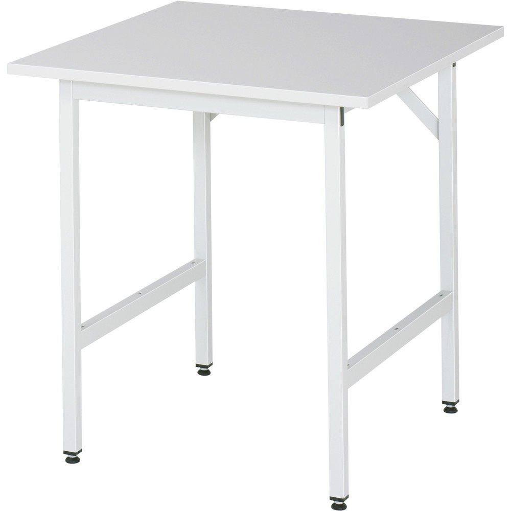 Produktabbildung: RAU höhenverstellbarer Werktisch Serie JERRY, HxBxT 800-850 x 750 x 800 mm, Arbeitsplatte EGB-Melamin-Belag