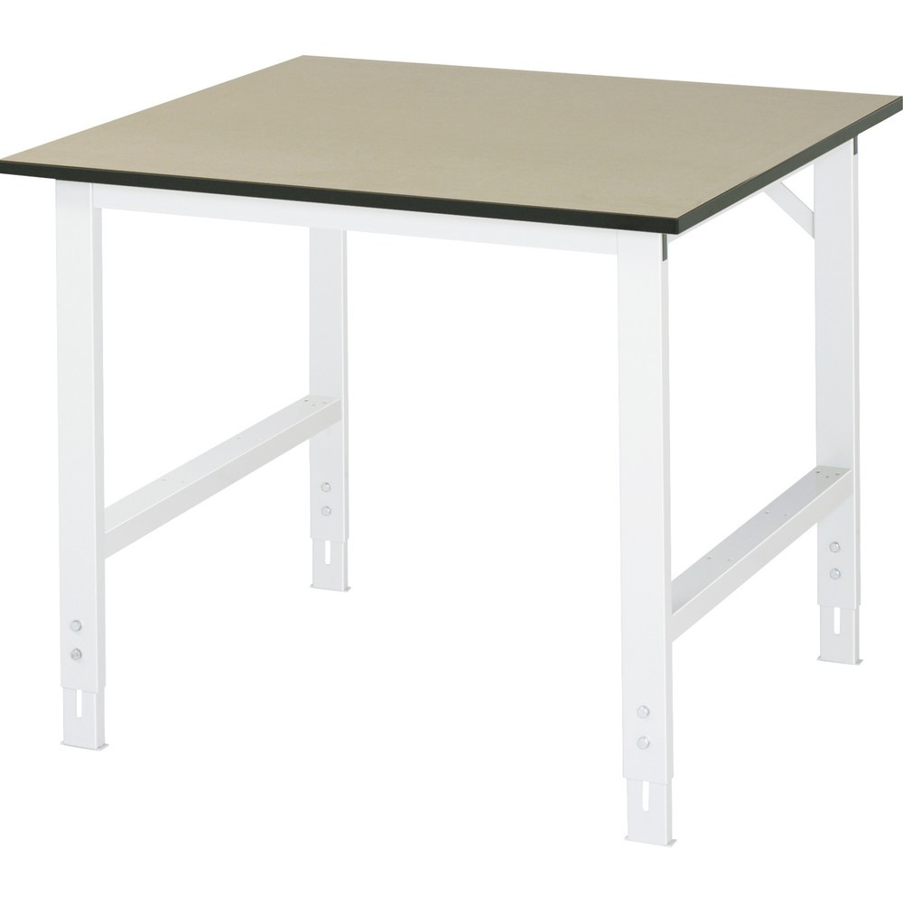 Produktabbildung: RAU höhenverstellbarer Werktisch Serie TOM, HxBxT 760-1.080 x 1.000 x 1.000 mm, MDF Arbeitsplatte