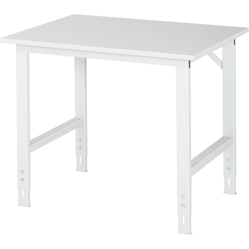 Produktabbildung: RAU höhenverstellbarer Werktisch Serie TOM, HxBxT 760-1.080 x 1.000 x 800 mm, Arbeitsplatte Melamin-Belag