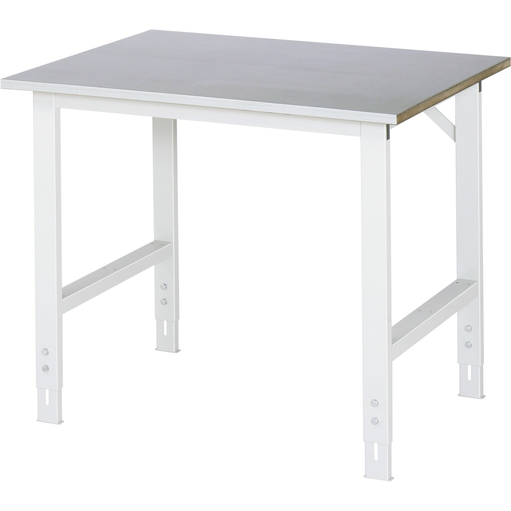 RAU höhenverstellbarer Werktisch Serie TOM, HxBxT 760-1.080 x 1.000 x 800 mm, Arbeitsplatte Stahlblechbelag Produktabbildung: RAU höhenverstellbarer Werktisch Serie TOM, HxBxT 760-1.080 x 1.000 x 800 mm, Arbeitsplatte Stahlblechbelag