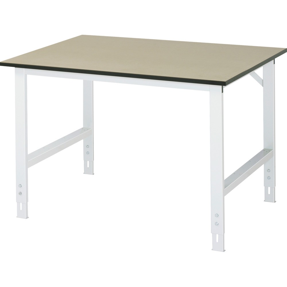Produktabbildung: RAU höhenverstellbarer Werktisch Serie TOM, HxBxT 760-1.080 x 1.250 x 1.000 mm, MDF Arbeitsplatte