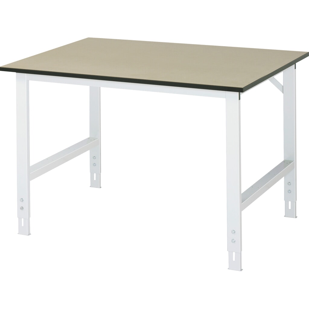 RAU höhenverstellbarer Werktisch Serie TOM, HxBxT 760-1.080 x 1.250 x 1.000 mm, MDF Arbeitsplatte Produktabbildung: RAU höhenverstellbarer Werktisch Serie TOM, HxBxT 760-1.080 x 1.250 x 1.000 mm, MDF Arbeitsplatte