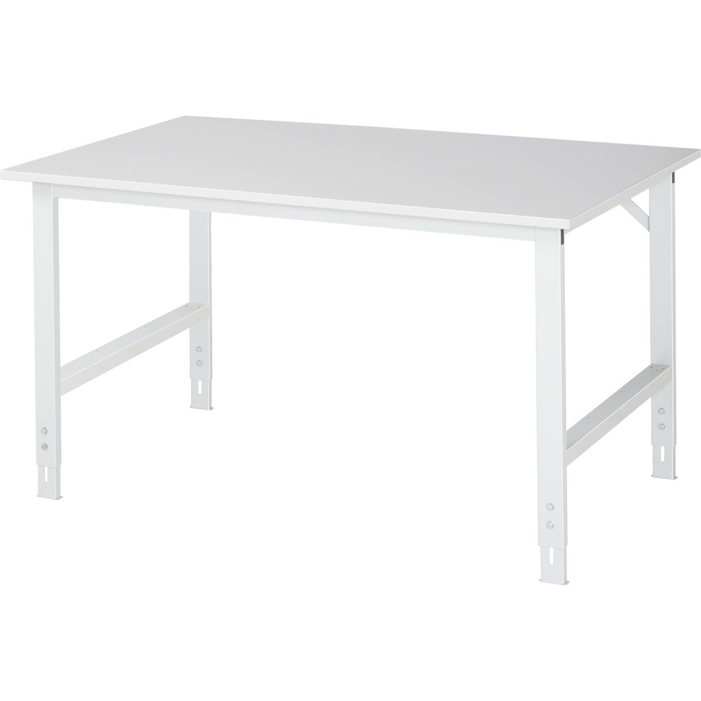 Produktabbildung: RAU höhenverstellbarer Werktisch Serie TOM, HxBxT 760-1.080 x 1.500 x 1.000 mm, Arbeitsplatte Melamin-Belag