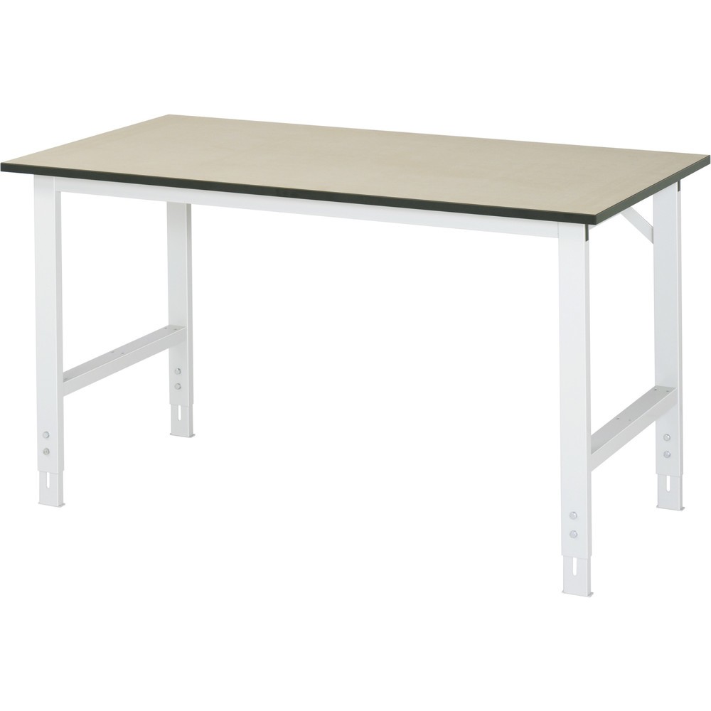 Produktabbildung: RAU höhenverstellbarer Werktisch Serie TOM, HxBxT 760-1.080 x 1.500 x 800 mm, MDF Arbeitsplatte