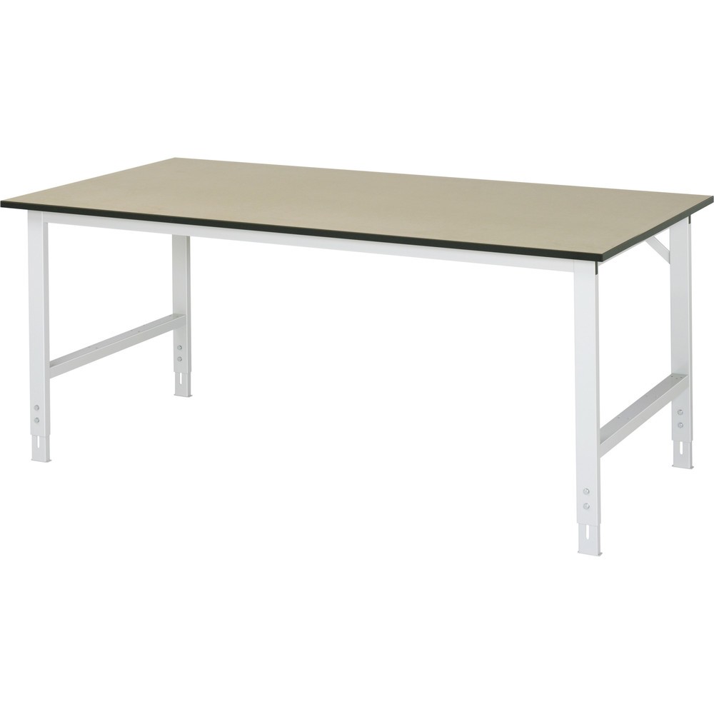 Produktabbildung: RAU höhenverstellbarer Werktisch Serie TOM, HxBxT 760-1.080 x 2.000 x 1.000 mm, MDF Arbeitsplatte