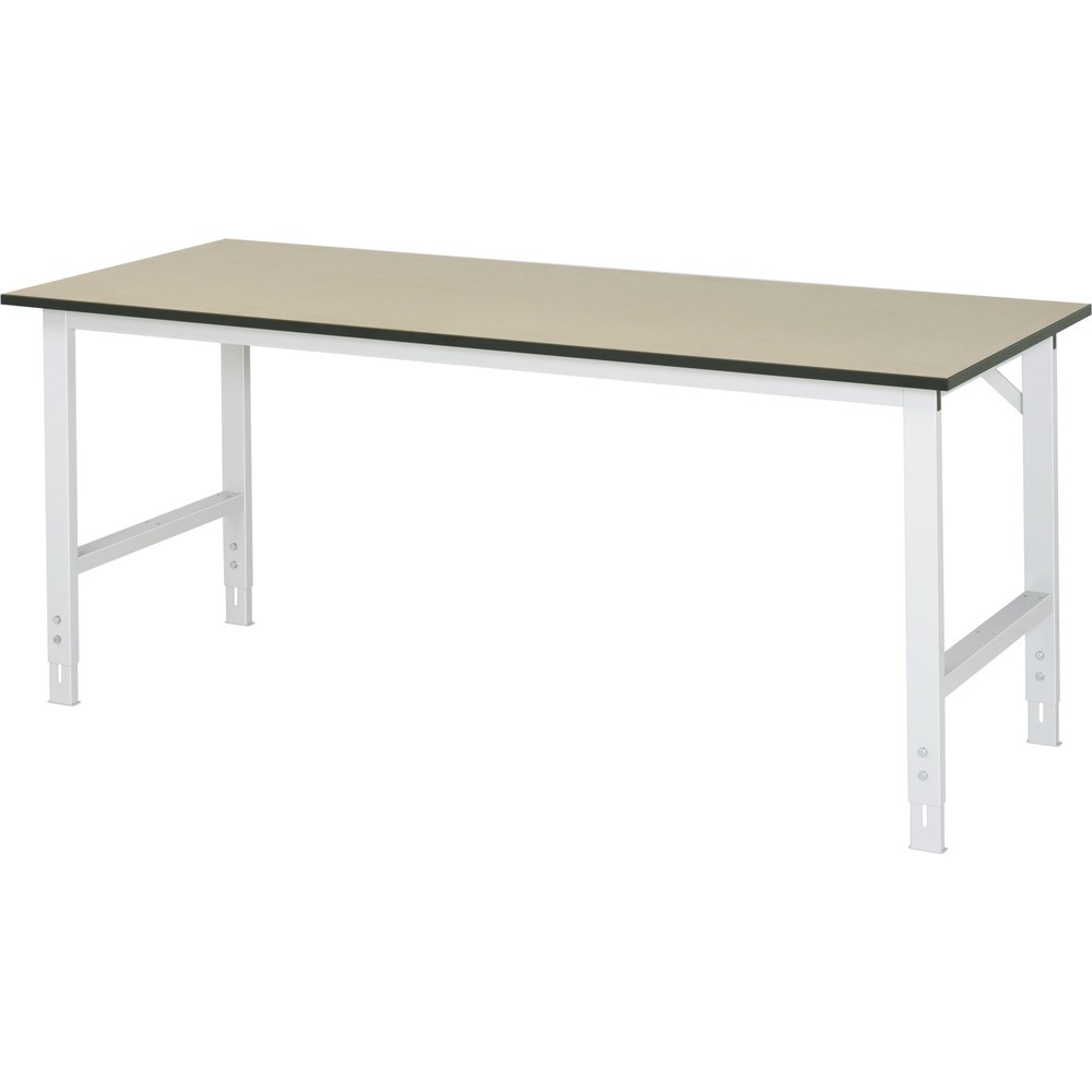 Produktabbildung: RAU höhenverstellbarer Werktisch Serie TOM, HxBxT 760-1.080 x 2.000 x 800 mm, MDF Arbeitsplatte