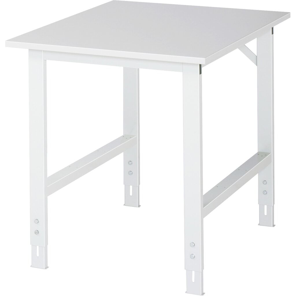 RAU höhenverstellbarer Werktisch Serie TOM, HxBxT 760-1.080 x 750 x 1.000 mm, Arbeitsplatte Melamin-Belag Produktabbildung: RAU höhenverstellbarer Werktisch Serie TOM, HxBxT 760-1.080 x 750 x 1.000 mm, Arbeitsplatte Melamin-Belag