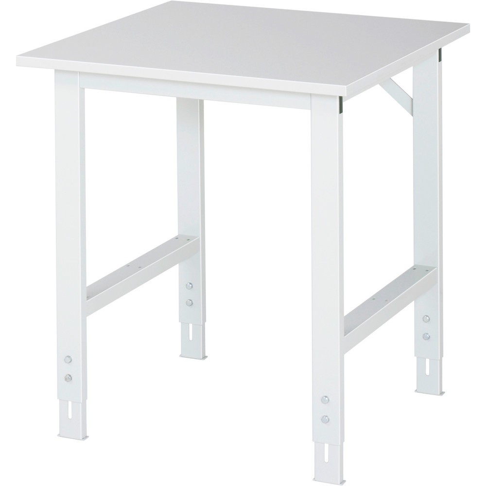 Produktabbildung: RAU höhenverstellbarer Werktisch Serie TOM, HxBxT 760-1.080 x 750 x 800 mm, Arbeitsplatte Melamin-Belag