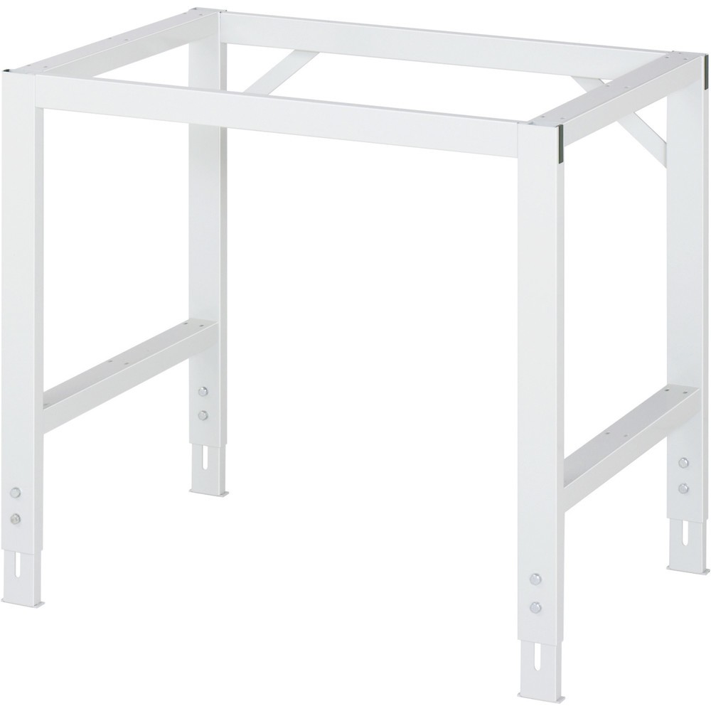 Produktabbildung Nr. 2: RAU höhenverstellbarer, mobiler Werktisch Serie TOM mit Ablageboden, HxBxT 910-1.230 x 1.000 x 1.000 mm, Arbeitsplatte Melamin-Belag