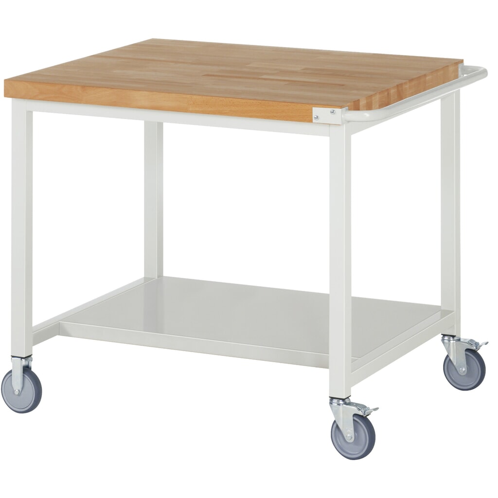 RAU mobile Werkbank Serie 8000, HxBxT 880 x 1.000 x 900 mm, Ablageboden unten Produktabbildung: RAU mobile Werkbank Serie 8000, HxBxT 880 x 1.000 x 900 mm, Ablageboden unten