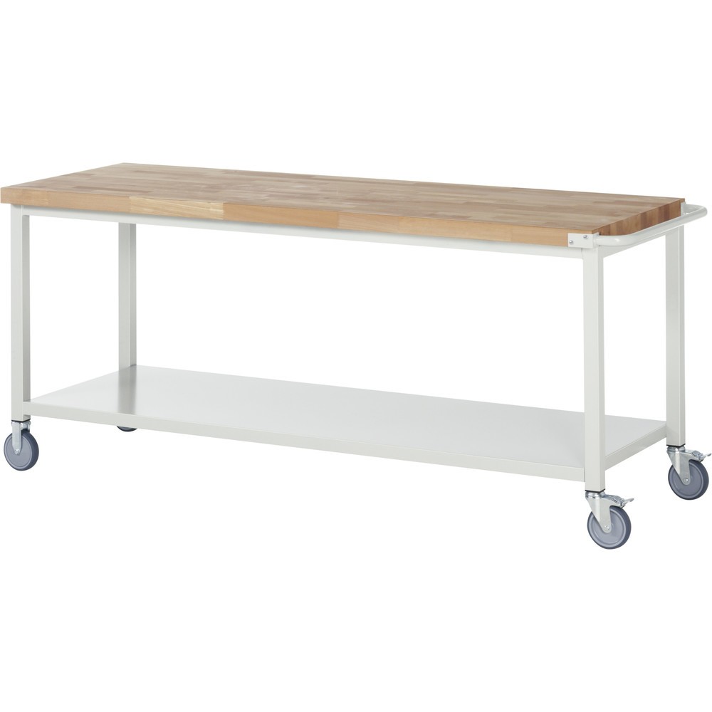 Produktabbildung Nr. 1: RAU mobile Werkbank Serie 8000, HxBxT 880-1.080 x 2.000 x 700 mm, 1 Ablageboden