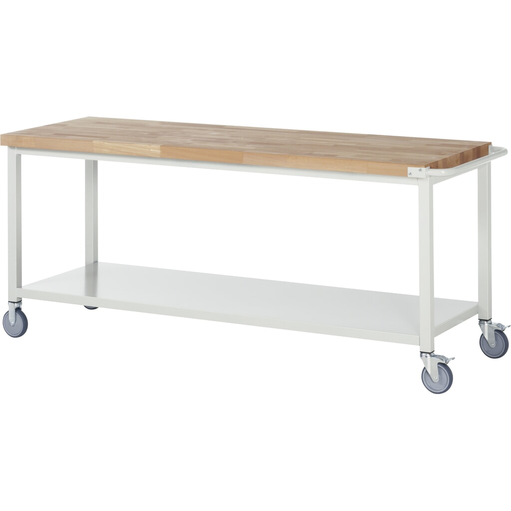 Produktabbildung: RAU mobile Werkbank Serie 8000, HxBxT 880 x 2.000 x 700 mm, Ablageboden unten