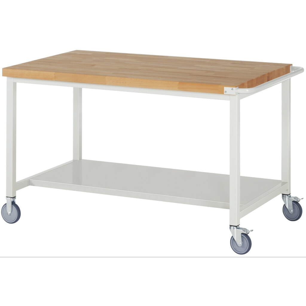RAU mobile Werkbank Serie 8000, HxBxT 880 x 1.500 x 900 mm, Ablageboden unten Produktabbildung: RAU mobile Werkbank Serie 8000, HxBxT 880 x 1.500 x 900 mm, Ablageboden unten