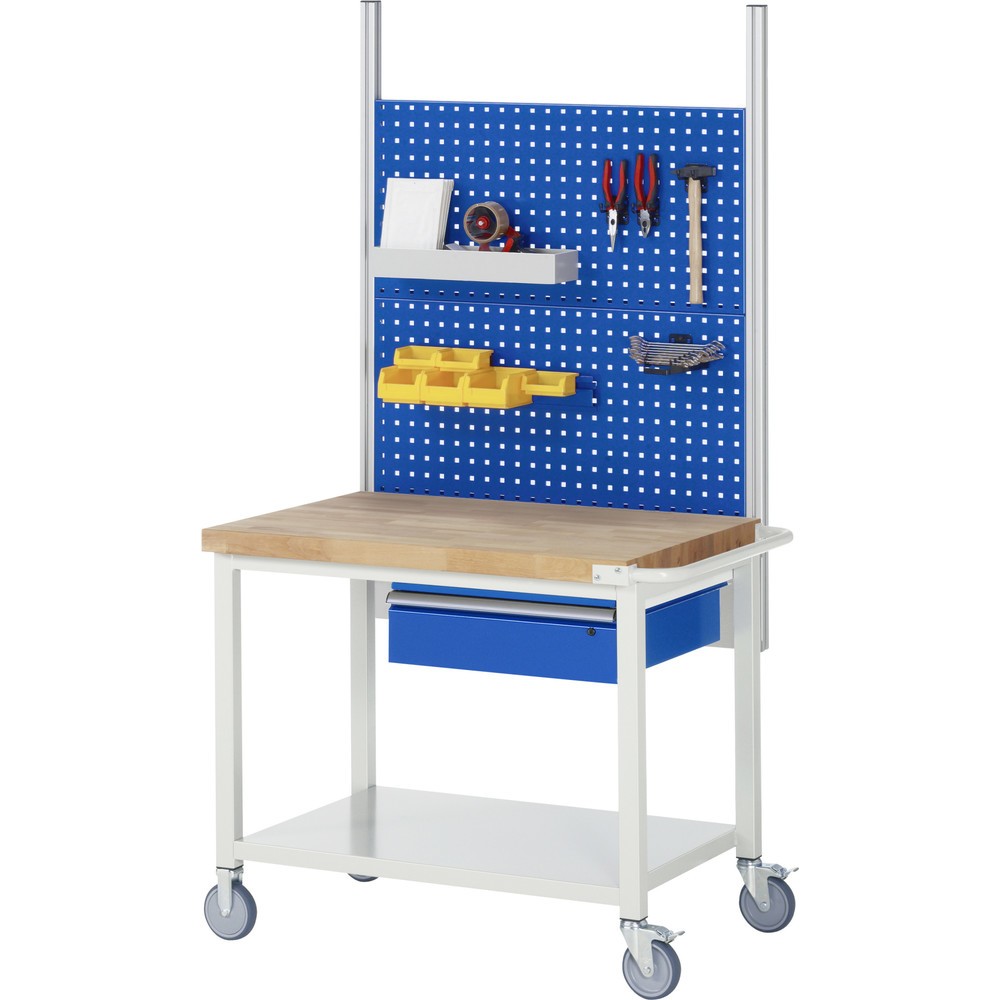 Produktabbildung Nr. 5: RAU mobile Werkbank Serie 8000, HxBxT 880-1.080 x 750 x 700 mm, 1 Schublade 1 x 150 mm, Schubladen-TK 50 kg