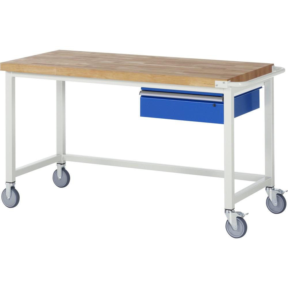 Produktabbildung: RAU mobile Werkbank Serie 8000, HxBxT 880 x 1.500 x 700 mm, mit 1 Schublade rechts