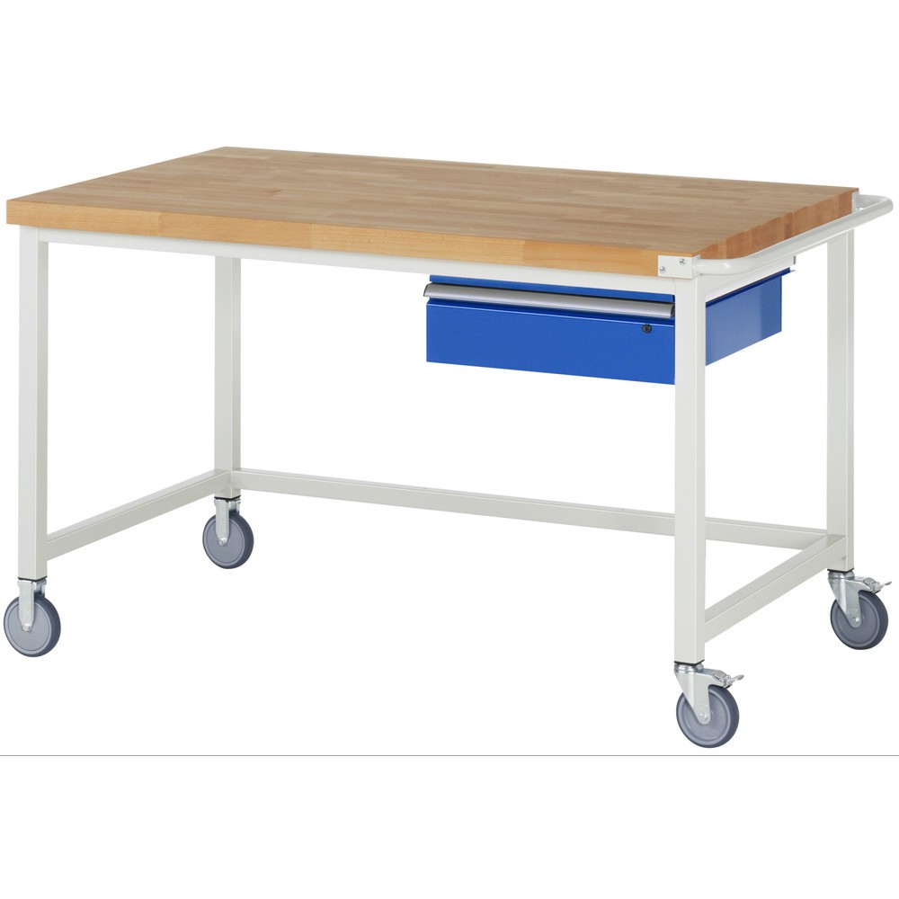 Produktabbildung: RAU mobile Werkbank Serie 8000, HxBxT 880 x 1.500 x 900 mm, mit 1 Schublade rechts